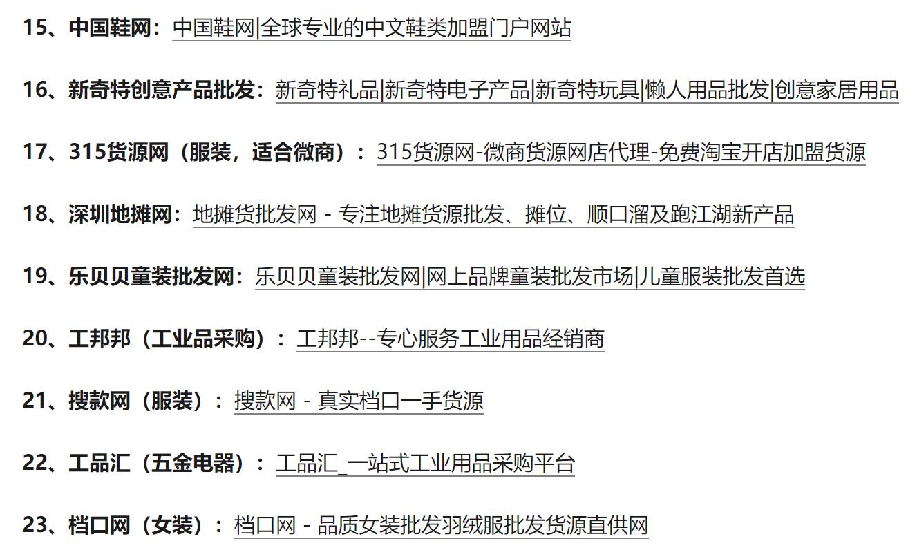 开网店必须知道的32个货源网站，一招教你拿到优质好货源