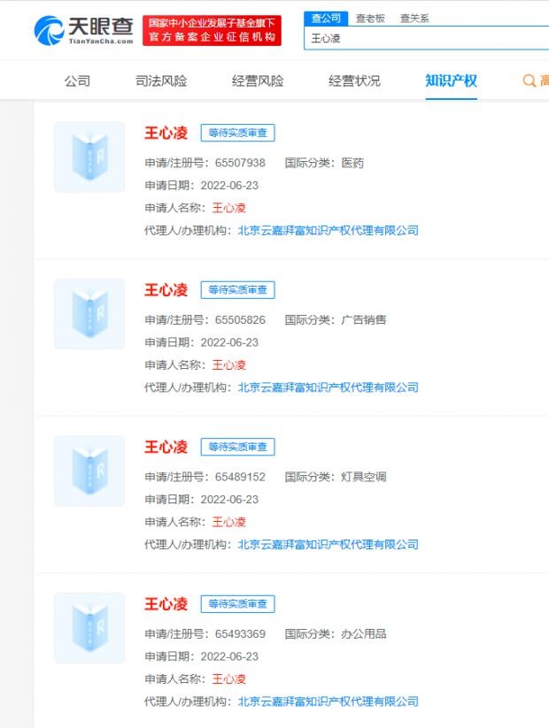 王心凌申请注册45个姓名商标-2