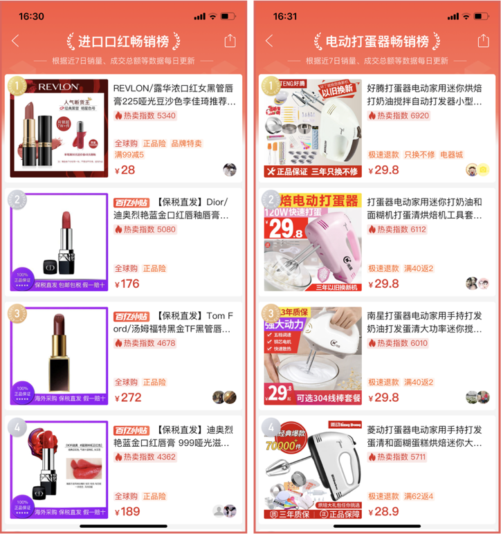 热销商品排行榜前十名-1