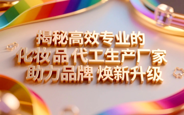 揭秘高效专业的化妆品代工生产厂家，助力品牌焕新升级-赚在家创业号