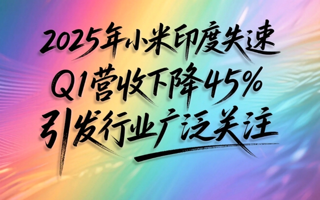 2025年小米印度失速Q1营收下降45% 引发行业广泛关注-赚在家创业号