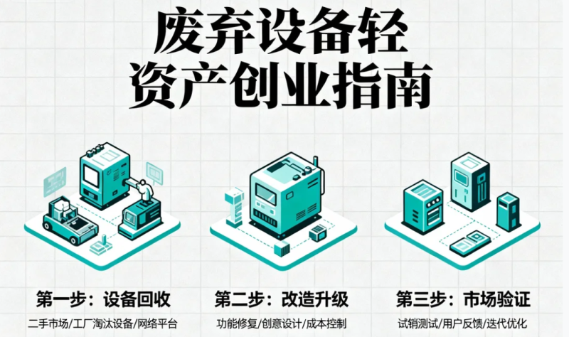 废弃设备创业怎么做？10年轻资产创业经验分享，让你低成本起步赚第一桶金-专在家创业网