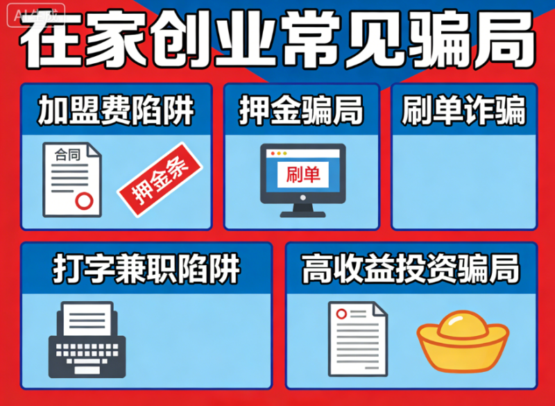在家创业最常见的骗局有哪些？教你识别与自我保护-专在家创业网