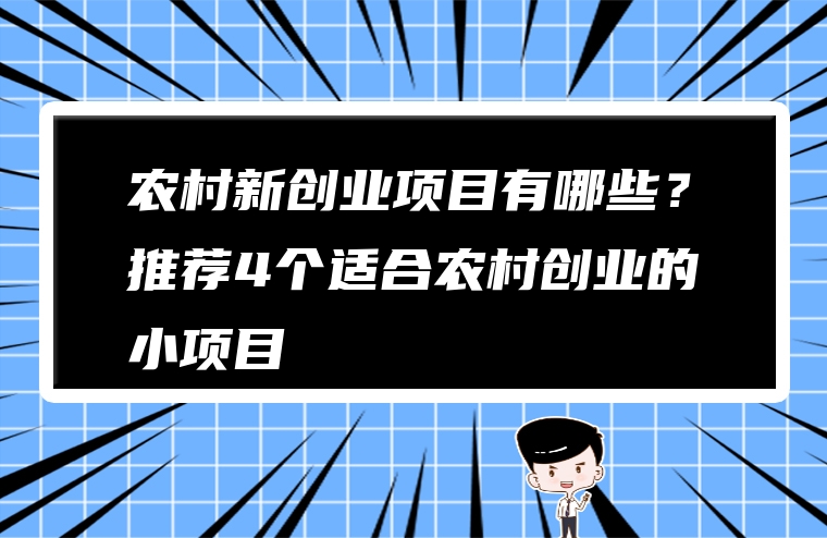 农村新创业项目有哪些？推荐4个适合农村创业的小项目
