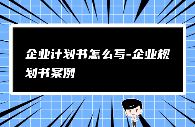 企业计划书怎么写-企业规划书案例