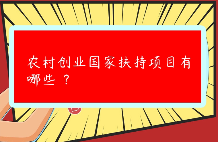 农村创业国家扶持项目有哪些农村办厂暴利项目