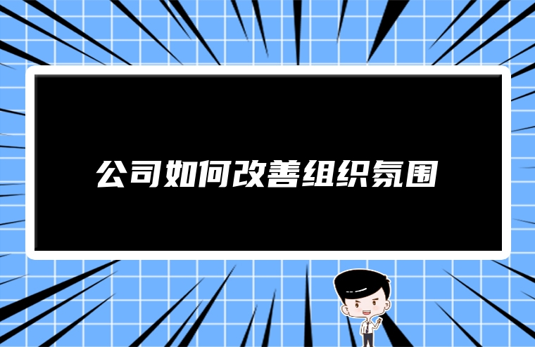 公司如何改善组织氛围