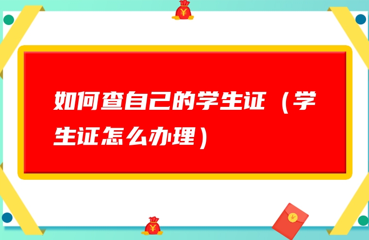 如何查自己的学生证（学生证怎么办理）
