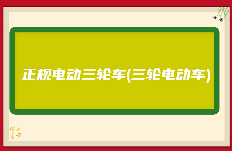 正规电动三轮车(三轮电动车)
