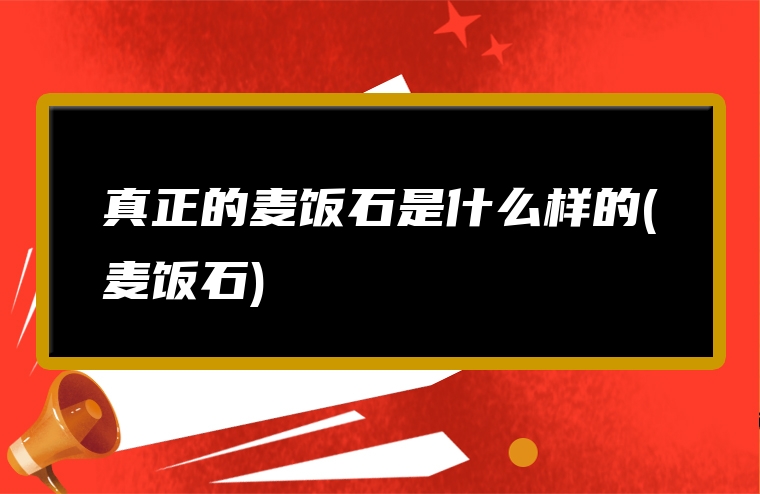 真正的麦饭石是什么样的(麦饭石)