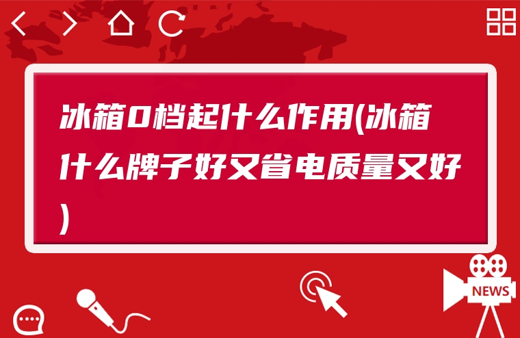 冰箱0档起什么作用(冰箱什么牌子好又省电质量又好)