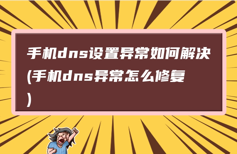 手机dns设置异常如何解决(手机dns异常怎么修复 )