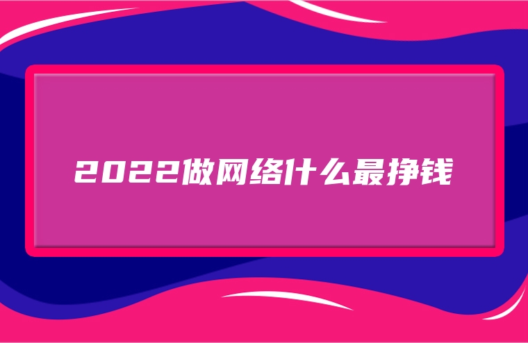 2022做网络什么最挣钱
